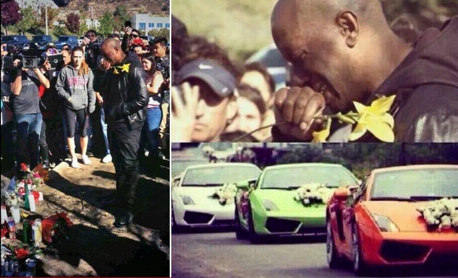 Emotiva imagen de tyrese gibson llorando a su amigo paul original