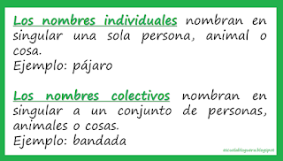 Sustantivos individuales y colectivos Sustantivos individuales y colectivos